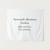 Zelfgemaakte kerstkoekjes gemaakt met liefde voeg wandkleed (Voorkant (horizontaal))
