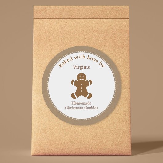 Zelfgemaakte Kerstkoekjes Gingerbread Man Sticker