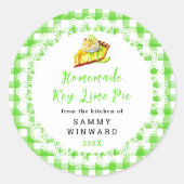 Zelfgemaakte Key Limoen Pie Label (Voorkant)
