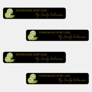 Zelfgemaakte Kiwi Jam Thin Label