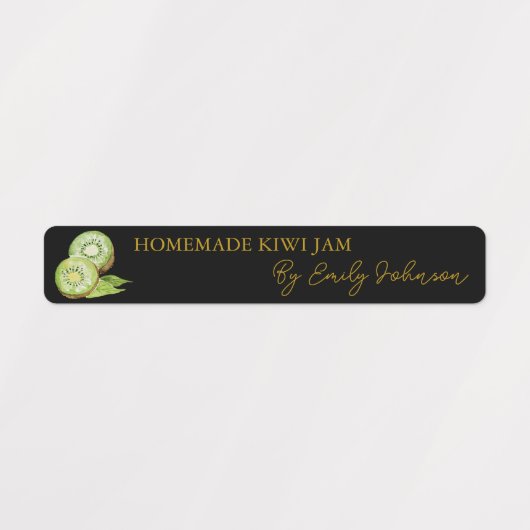 Zelfgemaakte Kiwi Jam Thin Label (Design 1)