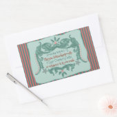 Zelfgemaakte late Victoriaans kerst - gepersonalis Rechthoekige Sticker (Envelop)