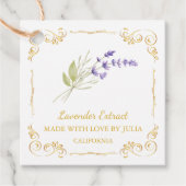 Zelfgemaakte Lavendel Extract Square Hang Label (Voorkant)