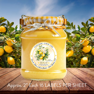 Zelfgemaakte Lemon Curd Canning 2 in 16 Postzege Sticker