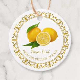  Zelfgemaakte Lemon Curd Hang Label l Wit