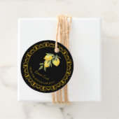 Zelfgemaakte Lemon Curd Hang Label l Zwart (In situ)