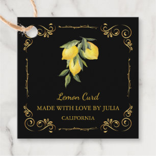  Zelfgemaakte Lemon Curd Square Hang Label