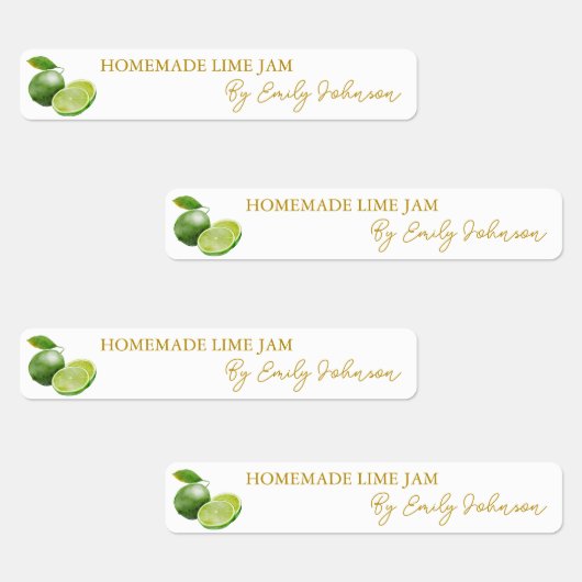 Zelfgemaakte Limoen Jam Thin Label (Groep)