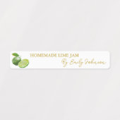 Zelfgemaakte Limoen Jam Thin Label (Design 1)