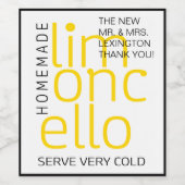 Zelfgemaakte Limoncello Bruiloft Gast Favor Label  Wijn Etiket (Enkel label)