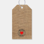 Zelfgemaakte Limoncello Burlap Look Bottle Hang La Cadeaulabel (Achterkant)