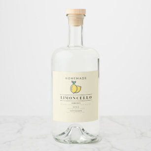 Zelfgemaakte limoncello flesetiketten likeurfles etiket