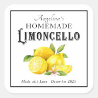 Zelfgemaakte Limoncello Italiaanse likeur met naam