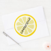 Zelfgemaakte Limoncello Mason Jar Ronde Sticker (Envelop)