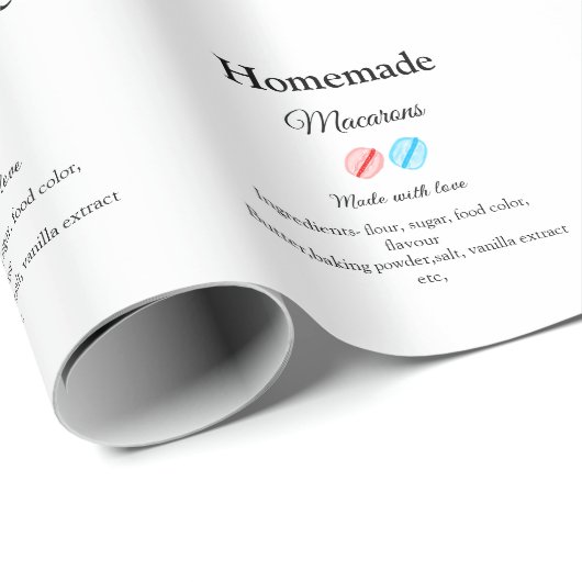 Zelfgemaakte macarons toevoegen ingrediënten gemaa cadeaupapier (Rol Hoek)