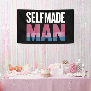 Zelfgemaakte man Transgender Trans Pride-vlag Tran Spandoek