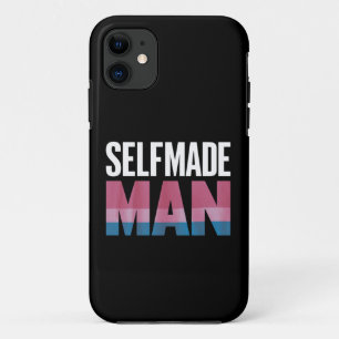 Zelfgemaakte man transgender trans trots vlag tran iPhone 11 hoesje