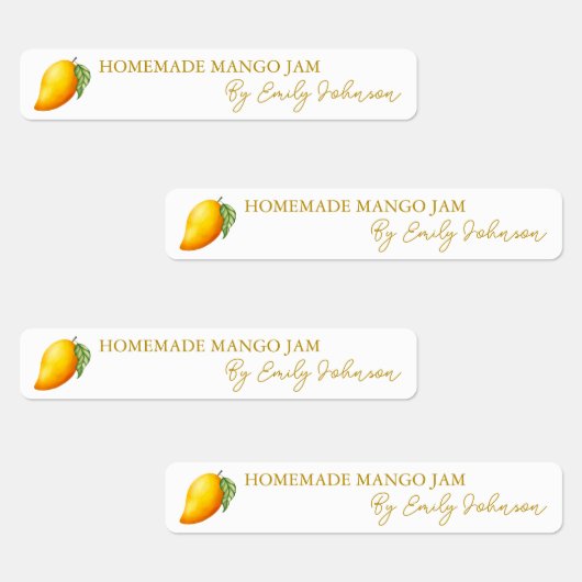 Zelfgemaakte Mango Jam Thin Label (Groep)