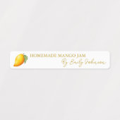 Zelfgemaakte Mango Jam Thin Label (Design 1)