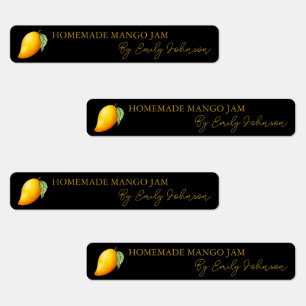 Zelfgemaakte Mango Jam Thin Label