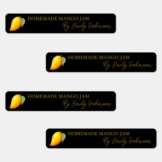 Zelfgemaakte Mango Jam Thin Label (Groep)