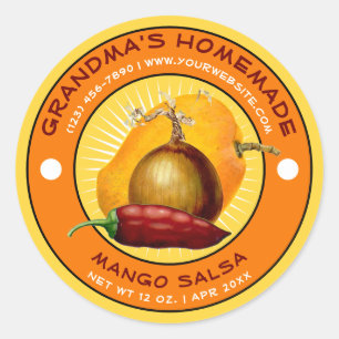  Zelfgemaakte Mango Salsa Label Sjabloon