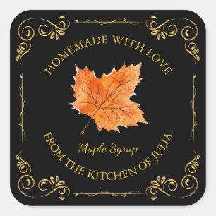  zelfgemaakte Maple Syrup Square Label