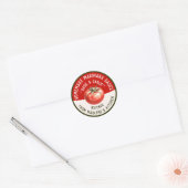 Zelfgemaakte marinara saus met basilicum en knoflo ronde sticker (Envelop)