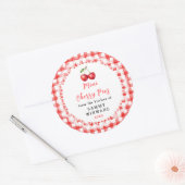 Zelfgemaakte Mini Kersen Taart Label (Envelop)