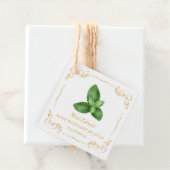 Zelfgemaakte Mint Extract Square Hang Label (In situ)