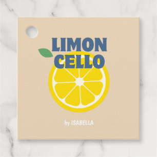 Zelfgemaakte moderne crème liefde limoncello likeu bedankjes labels