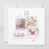 zelfgemaakte monogram in D-goud Bedankt Kaart (Voorkant)