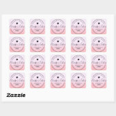 Zelfgemaakte mooie waterverf script belettering vierkante sticker (Vel)