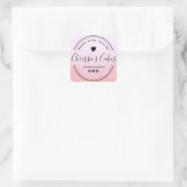 Zelfgemaakte mooie waterverf script belettering vierkante sticker (Tas)