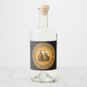 zelfgemaakte Moonshine Sjabloon Likeurfles Etiket (Voorkant)