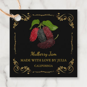 Zelfgemaakte Mulberry Jam Square Hang Label