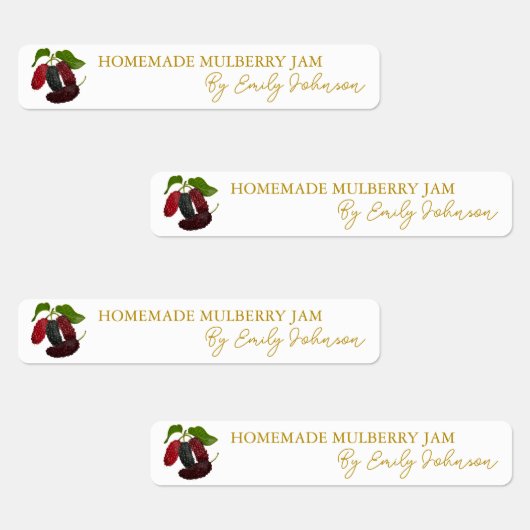 Zelfgemaakte Mulberry Jam Thin Seal Label (Groep)