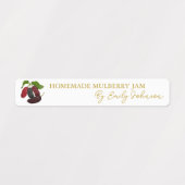 Zelfgemaakte Mulberry Jam Thin Seal Label (Design 2)