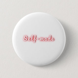 Zelfgemaakte neonfluorescerende gloedtypografie ronde button 5,7 cm
