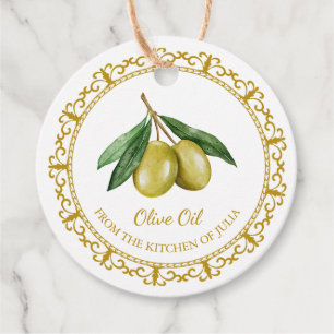 zelfgemaakte olijfolie Hang Label