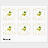  zelfgemaakte Olive Pickle Square Label (Vel)