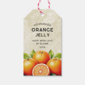  zelfgemaakte oranje gelei pantry label cadeaulabel (Voorkant)