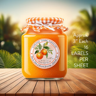 Zelfgemaakte Oranje marmelade inblikken 3 in 16 Sticker