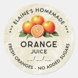 Zelfgemaakte Oranje sap  stijl label