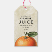  zelfgemaakte oranje sappantry-labels cadeaulabel (Voorkant)