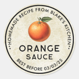 Zelfgemaakte Oranje saus  stijl inblikken label