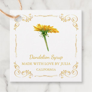Zelfgemaakte Paardenbloem Syrup Square Hang Label