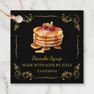  zelfgemaakte pannenkoekensiroop Square Hang Label