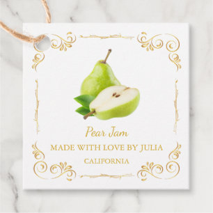  Zelfgemaakte Pear Jam Square Hang Label