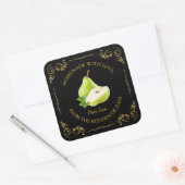 Zelfgemaakte Pear Jam Square Label (Envelop)